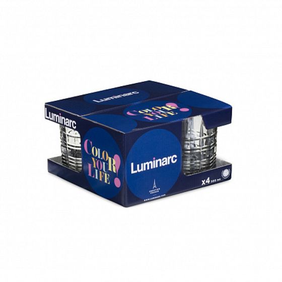 Набор стаканов ДАЛЛАС гранит 4шт 300мл низкие