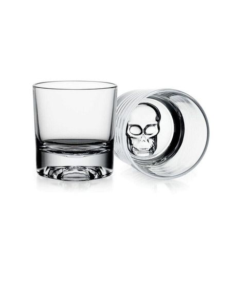 Skull Double Old-Fashioned Glasses, Set of 2