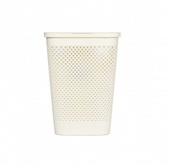 Корзина для белья PURE кремовая 55л