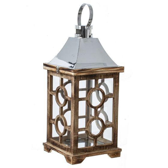 Подсвечник &quot;Фонарь&quot;, L20 W20 H45 см