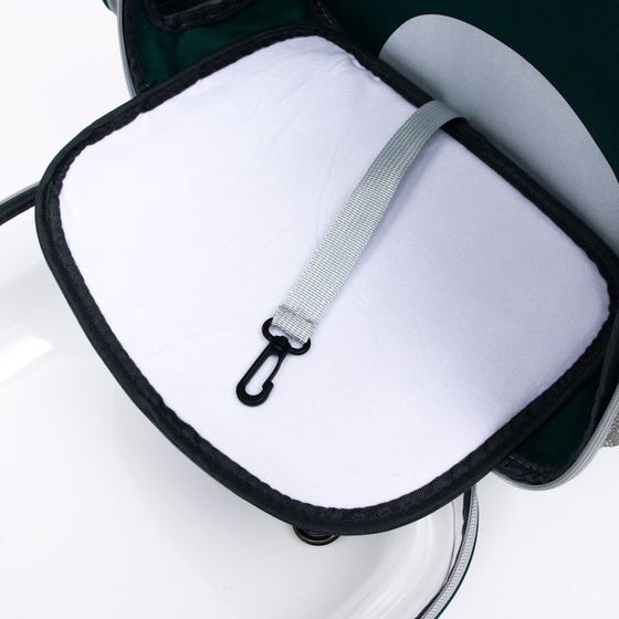 !09 Рюкзак для переноски кошек «Котик», прозрачный, 34×25×40 см, зелёный