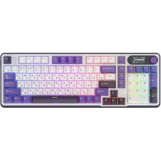 Клавиатура Royal Kludge RK-S98 Blackberry LED игровая беспроводна бежевый/фиолетовый/черный (6935280826009)