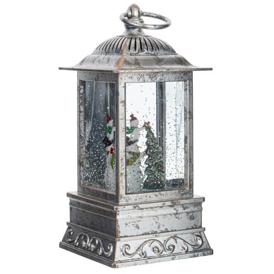 Изделие декоративное &quot;Фонарь&quot; (подсвет, вьюга, 3хАА н/п), L10 W10 H27 см