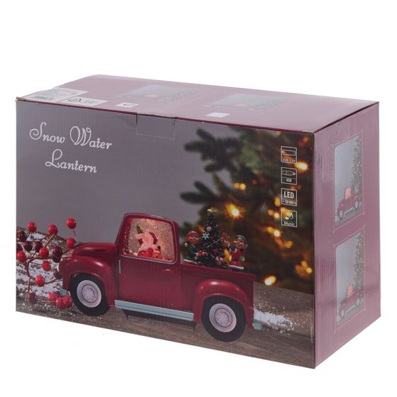 Изделие декоративное &quot;Дед Мороз на машине&quot; (подсвет, вьюга, муз, AA х3 н/п +USB) L27 W12,5 H17 см