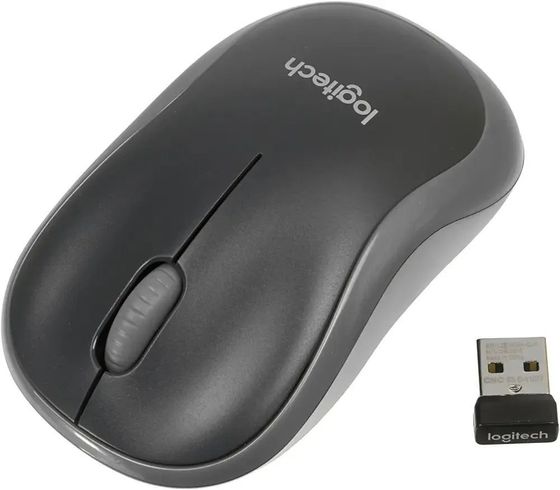 Мышь Logitech M185 черный/серый оптическая беспров. (1000dpi) (910-002252)