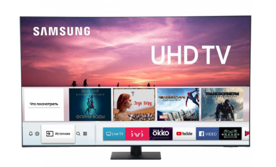 Телевизор QLED 65&quot; Samsung QE65Q70CAUXRU темно-серый (Smart TV)