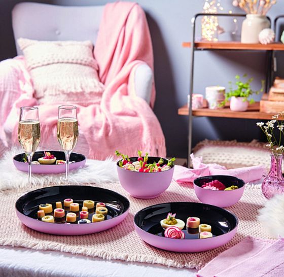 Блюдо VICKY PINK 2шт 21см