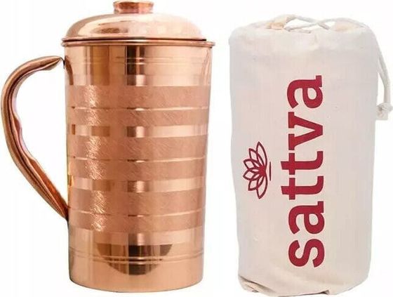 Sattva SATTVA Dzbanek miedziany w prążki Stripe Jug 1250ml