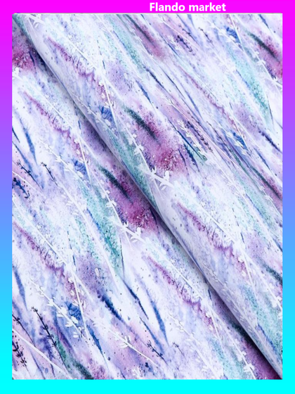 !09 Бумага (набор 2 листа) глянцевая "Лавандовые поля", 50 × 70 см.