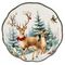 Тарелка &quot;Олени&quot;, L24 W24 H1,5 см