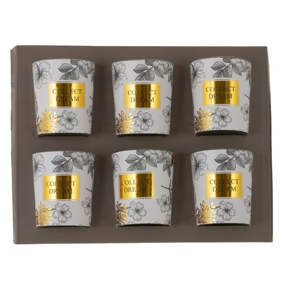 Набор из 6-ти свечей ароматических, L19 W15 H5 см