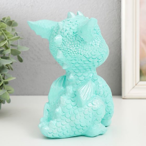 !Фигурка "Дракоша" 17,5х11,5х12,5 см, бирюзовый