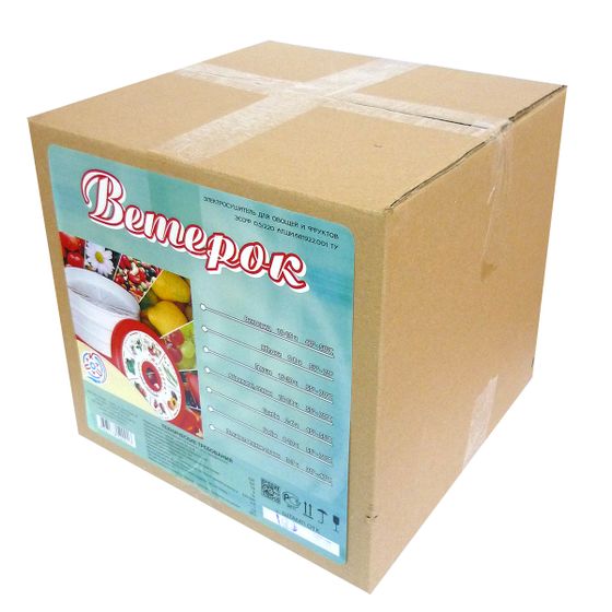 Сушилка для овощей и фруктов Ветерок ЭСОФ-0.5/220-02 500Вт 3под. прозрачный (гофр.уп)