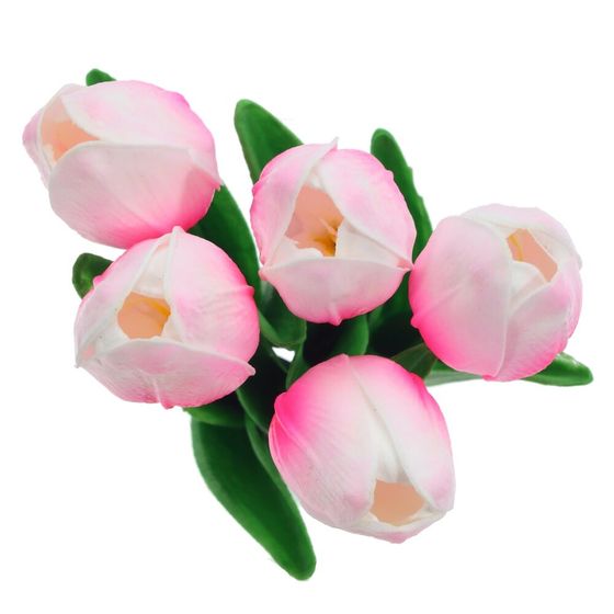 Цветы искусственные "Букет Тюльпанов из 5шт, L10 W10 H34 см