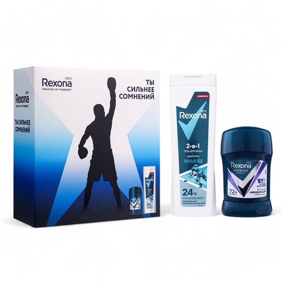 Подарочный набор мужской REXONA MEN &quot;Active power&quot;: гель для душа, 180 мл + дезодорант, 50 мл 108375