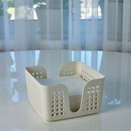 Салфетница Лофт 15 см квадратная слон.кость