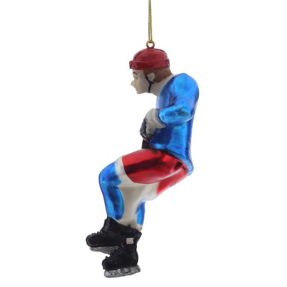 Украшение новогоднее "Хоккеист", L11,5 W4,5 H13 см, 2в.