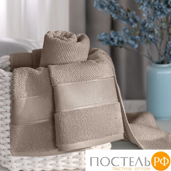 PRIME PRIVE ОТИЛИЯ кофе К-т Полотенец, 50x100-1/70х140-1, 2 пр., 100% хлопок, 500 гр/м2