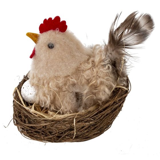 Изделие декоративное "Гнездо пасхальное" (блок 6шт), L7 W7 H7 см, 3в.