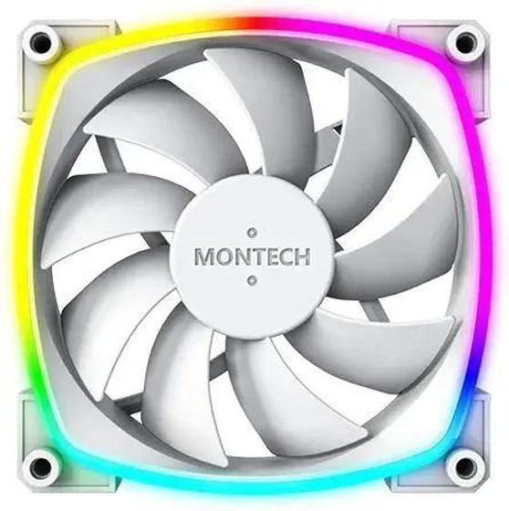 Вентилятор Montech AX120 ARGB 120х120x25 белый 4-pin 27дБ (упак.:3шт) (AX120 PWM WHITE 3 IN 1) Ret
