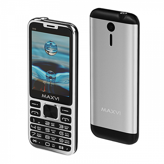 Мобильный телефон Maxvi X10 metallic silver