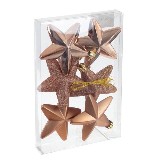 Набор из 6шт Украшение новогоднее &quot;Звезда&quot;, L12,5 W2,5 H18,5 см