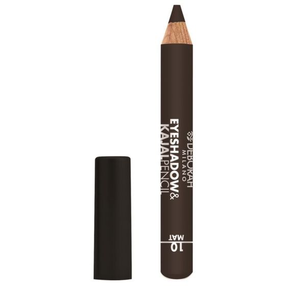 Тени-карандаш для век Deborah Eyeshadow&amp;Kajal Pencil, тон 10 матовый коричневый 2 г