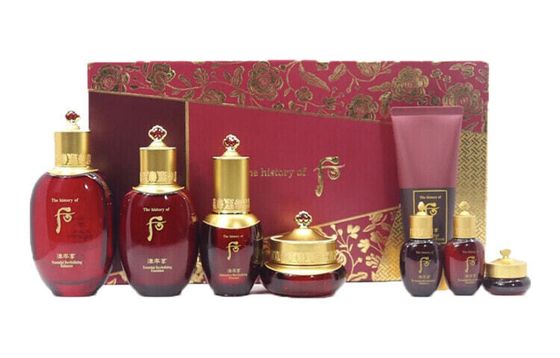 The History Of Whoo Jinyulhyang Red Elegance Fragrance Skincare Sets Soothing Hydrating Exfoliating Set Of 8