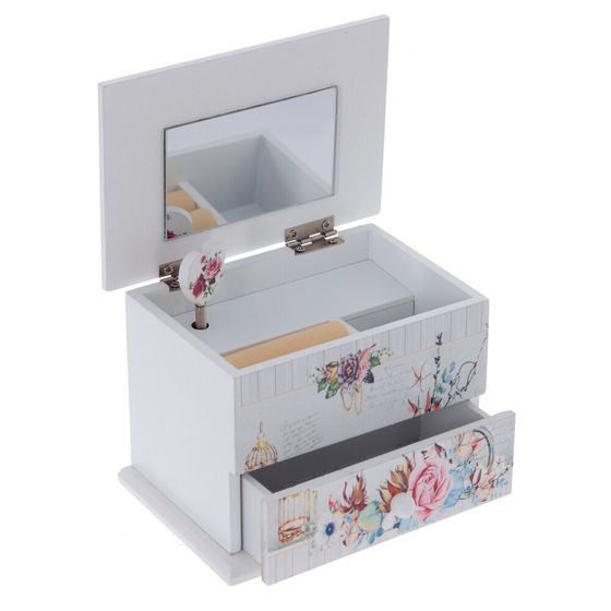 Шкатулка для украшений музыкальная, Д13 Ш9 В9 см