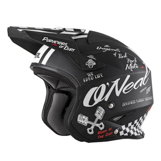 Шлем открытый O&#39;NEAL SLAT TORMENT, матовый, размер M, черный, белый