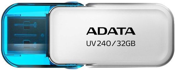 Флеш диск 32Gb ADATA UV240 (AUV240-32G-RWH) USB2.0 белый/голубой