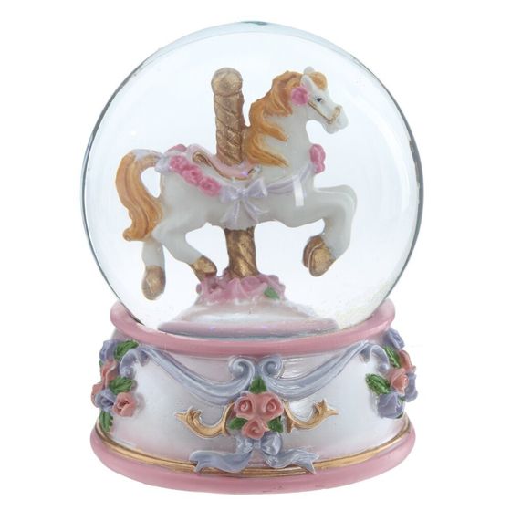 Фигурка декоративная в стекл шаре &quot;Лошадка&quot;, D 6,5 см, L6,5 W6,5 H8 см, 2в.