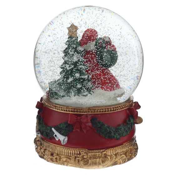 Фигурка декоративная &quot;Дед Мороз&quot; в стекл шаре, D 10 см, L10 W11 H13 см