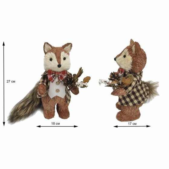 Фигурка декоративная &quot;Лиса&quot;, Д12 Ш18 В28 см