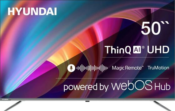 Телевизор LED 50&quot; Hyundai H-LED50BU7100 серый 4K UHD SmartTV безрамочный
