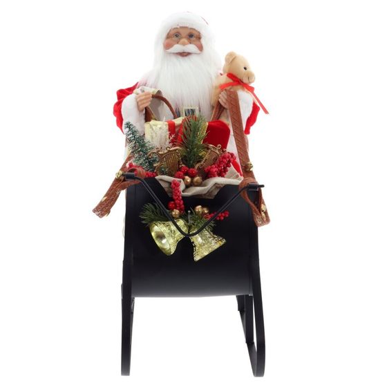 Дед Мороз на санях, L51 W22 H48 см