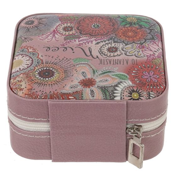 Шкатулка для украшений дорожная, L10 W10 H5 см