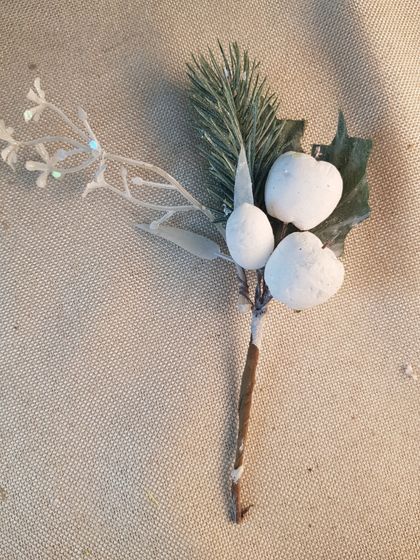 !09 Набор из 5-ти изделий - Декор новогодний с яблочками 12 см.