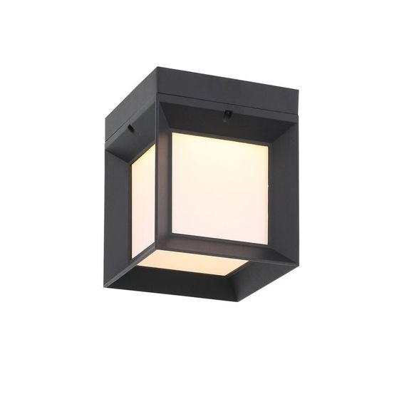 Светильник настенный LED, 1x9W 3000K, 22x22x27 см, цвет чёрный, белый