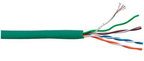 Витая пара Lanmaster LAN-5EUTP-PT-LSZH-GN кат.5E U/UTP 4X2X24AWG LSZH внутренний 305м зеленый