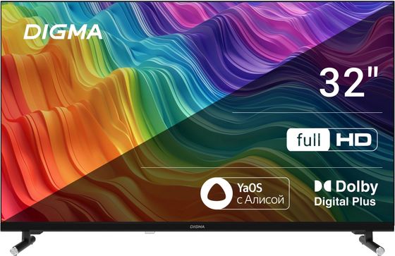 Телевизор LED 32&quot; Digma DM-LED32SBB33 черный SmartTV ЯндексТВ
