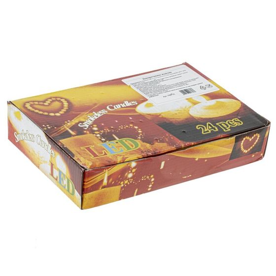 Набор из 24 изделий декоративных с подсветкой &quot;Свеча&quot; (3xLR41), L24 W16 H4,5 см