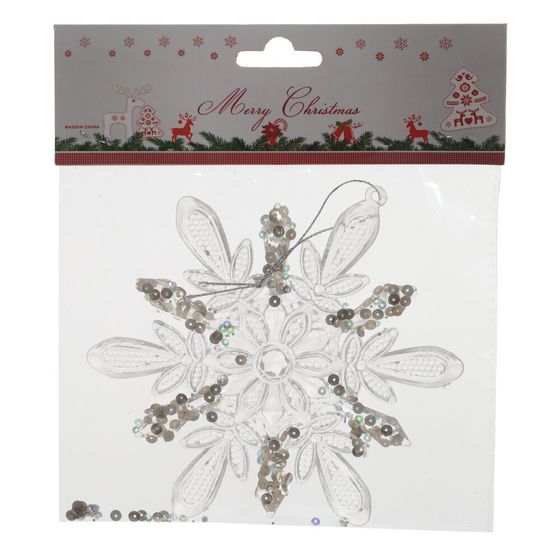 Украшение новогоднее &quot;Снежинка&quot;, L12 W0,5 H14 см