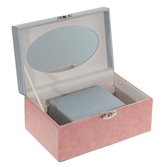 Шкатулка для украшений с дорожным футляром, Д24 Ш15 В11,5 см