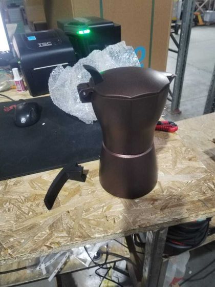 УЦЕНКА-Кофеварка гейзерная Rondell Kortado RDA-995 (BN) коричневый-(сломана ручка, плохая упаковка)