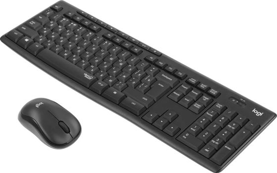 Клавиатура+мышь Logitech Wireless MK295 Silent Combo беспроводной черный (920-009807)