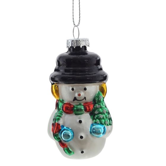 Украшение новогоднее &quot;Снеговик&quot;, L5 W4 H9,5 см, 3в.