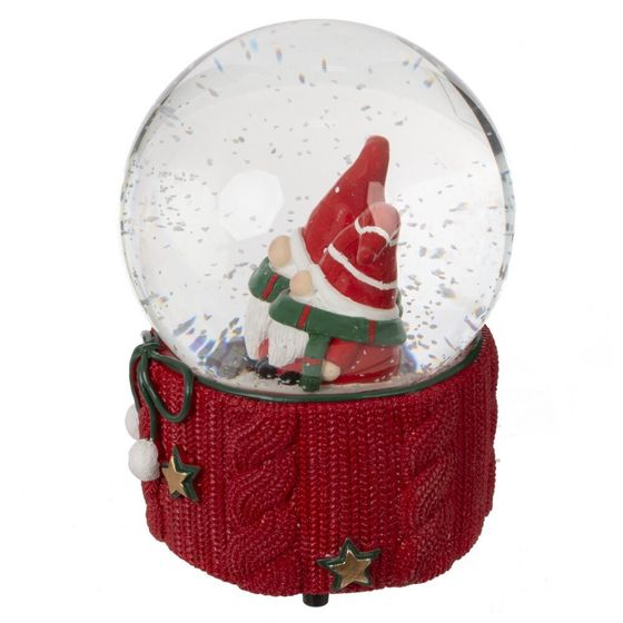 Фигурка декор в стекл шаре &quot;Гномы&quot; (муз с ключ), D10 см, L10 W10 H14 см