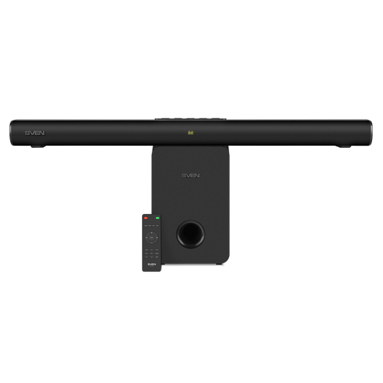 Саундбар 2.1 Sven SB-2150A, черный (180 Вт,USB,HDMI,ПДУ,Optical, Bluetooth,дисплей, беспроводной сабвуфер)