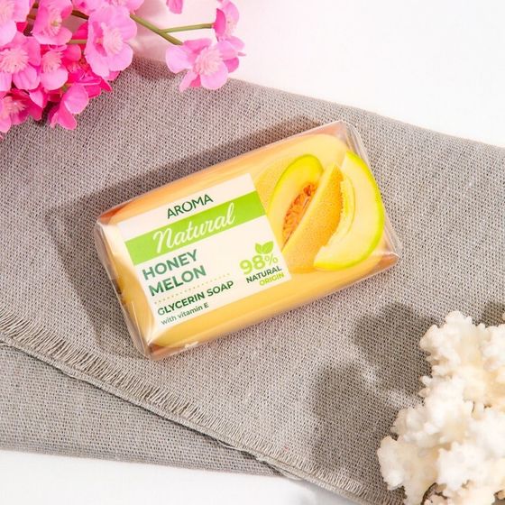 Мыло туалетное &quot;Aroma Natural Honey melon&quot; с витамином Е, 100 гр